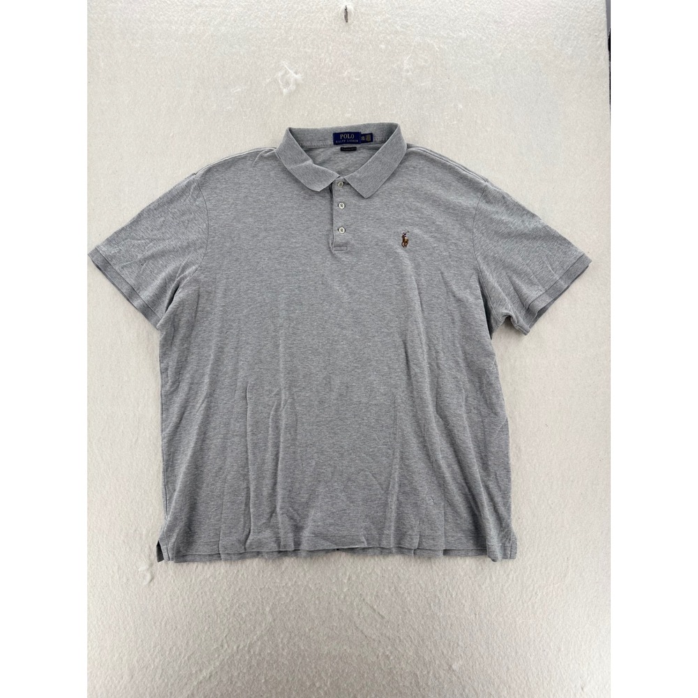 Polo Ralph Lauren - Polo Shirt Classic Fit Jersey - Grey - XXL - Mens